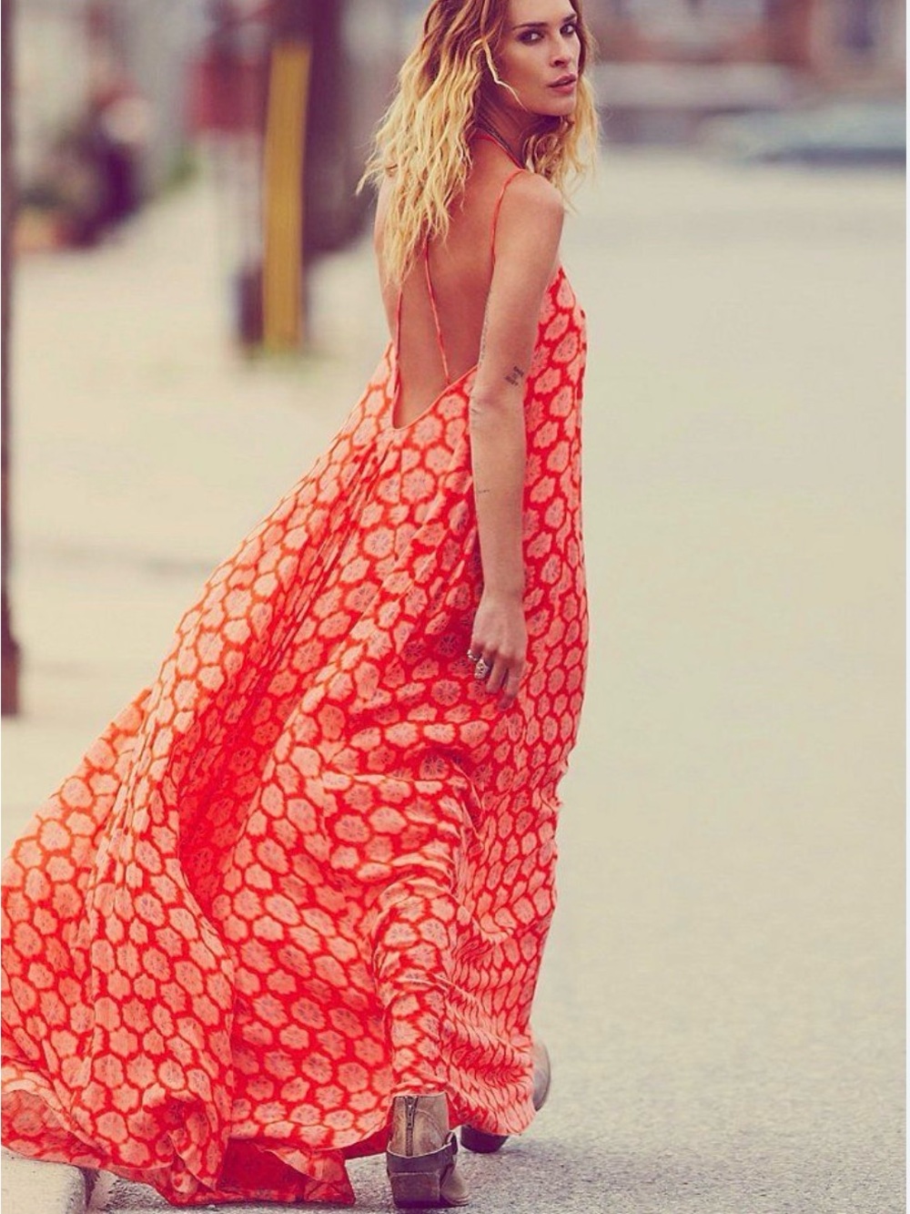 NWOT Free People Shobari Printed Maxi Dress